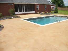 Concrete Stain Patio Concrete Pool