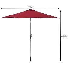 Steel Cantilever Led Patio Umbrella