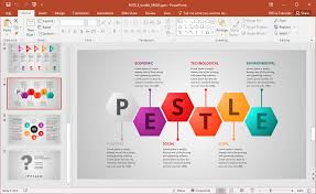 Pestel Slide Design Diagram Horizontal Fppt