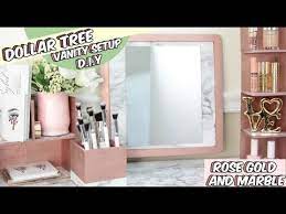 dollar tree rose gold and marble vanity