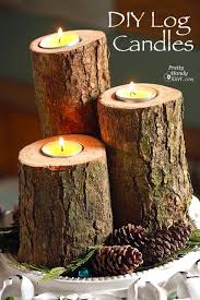 Log Candle Holders Diy Tea Lights