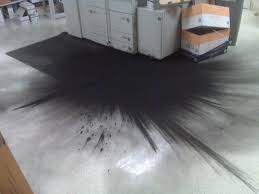 clean up a copier toner spill