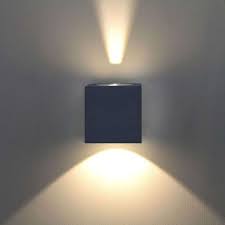 Modern Cube Outdoor Lamp Black Incl