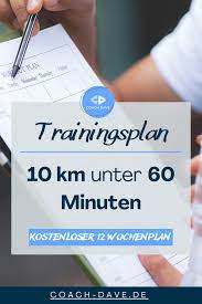 Trainingsplan 10 km unter 60 Minuten - Coach Dave