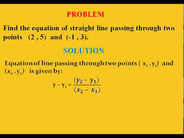 Equation Of Straight Line Passing