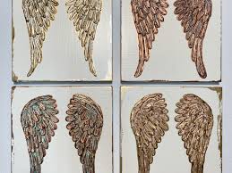 Angel Wings On Wood Texture Paint