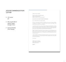 11 Recommendation Letters For Employment Free Sample