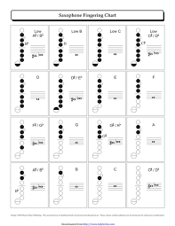 3 Saxophone Fingering Chart Templates Free Templates In