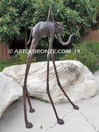 Surreal Elephant Salvador Dali Bronze