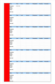 40 Simple Food Diary Templates Food Log Examples