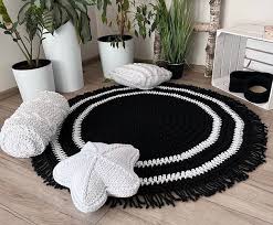 round rug custom size crochet handmade