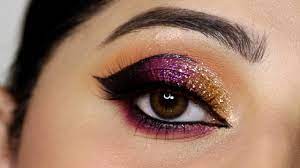 purple golden eye makeup purple