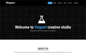Vesperr One Page Parallax Template Portfolios Resumes
