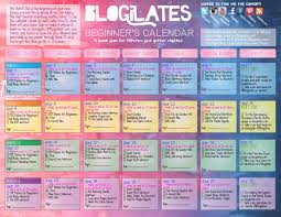 Pop Pilates For Beginners Calendar Blogilates