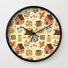 Whimsical Cottage Wall Clock By Oh Jess