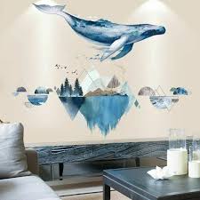 Fish Wall Stickers Diy Mountain River