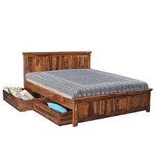 Tuscany Wooden King Bed With Storage