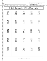Subtract two digit numbers from two digit numbers with regrouping. Two Digit Subtraction Without Regrouping Worksheet Math Worksheets 2nd Gradece Samsfriedchickenanddonuts
