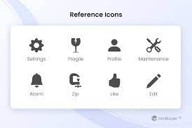 ui icons explaining every single type