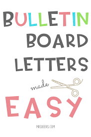bulletin board letters made easy