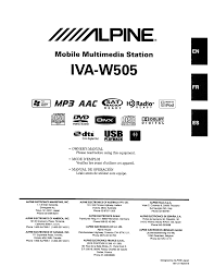 alpine iva w505 owner s manual manualzz