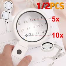 Led Lamp Magnifier Foldable Stand Table