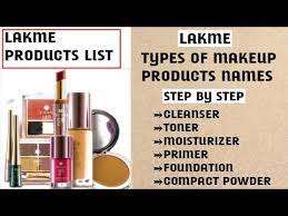 lakme makeup s with their names
