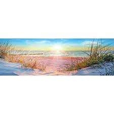 Beach View Canvas Wall Art Blue Sold By At Home