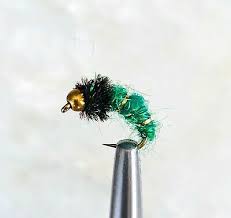 Bh Caddis Pupa Larva Nymph Trout Fly Fishing Flies Green 12