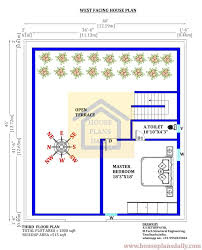 West Face House 40x45 House Plan