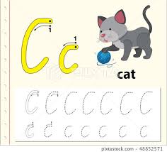 letter c tracing alphabet worksheets