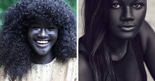 dark skin color becomes a model
