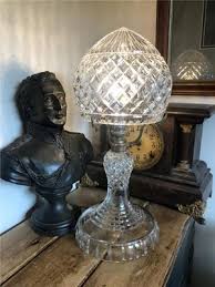 Vintage Cut Glass Table Lamp For