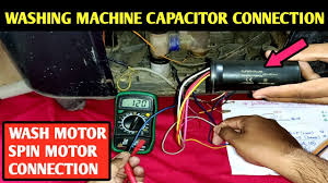 Washing machine motor laminated carbon brushes x2 for bosch 154740. Washing Machine Capacitor Connection 4 Wire Capacitor Connection Wash Motor Connection Spin Motor Youtube