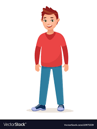 Teenager on a white background cartoon style Vector Image
