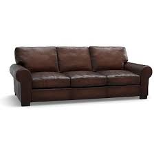 Turner Roll Arm Leather Sofa 3 Seater