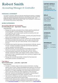Accounting Manager Controller Resume Samples Qwikresume
