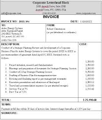 Business Invoice Sample Format For A Typical Business Invoice