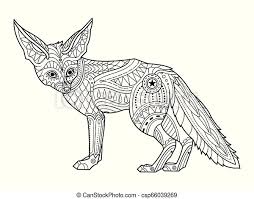 All of the images displayed are of unknown origin. Fox Coloring Page Hand Drawn Vector Illustration Fox Coloring Page Hand Drawn Ornamental Art For Adult Coloring Book For Canstock