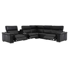 charlie black leather power reclining