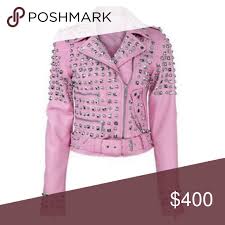 Pink Studded Killstar Leather Jacket Size L The Size Chart