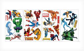marvel heroes l and stick wall