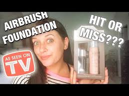 testing airbrush foundation as seen on