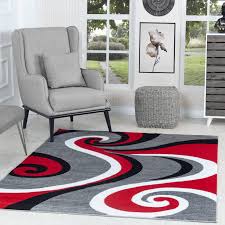 7 red turquoise black contemporary rug