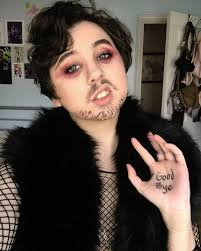 drag king esque makeup for cosplay