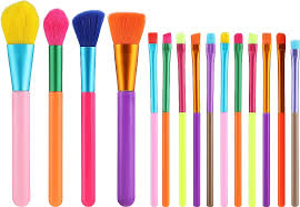 lewer brushes multicolored makeup