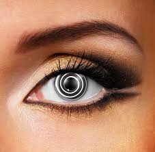 black spiral contact lenses black