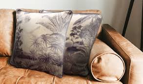 jungle cushion cover in velvet