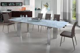 Clear Glass Extendable Dining Table In