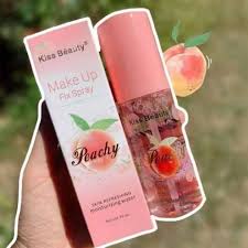 kiss beauty peachy make up fix spray